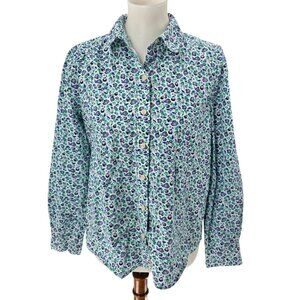 Style & Co Womens Floral Button-Up Shirt PM Cotton Long Sleeve Casual Top